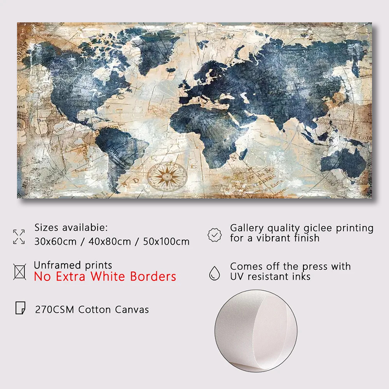 1pc toile affiche Vintage Art  - Star Map Poster avis et prix