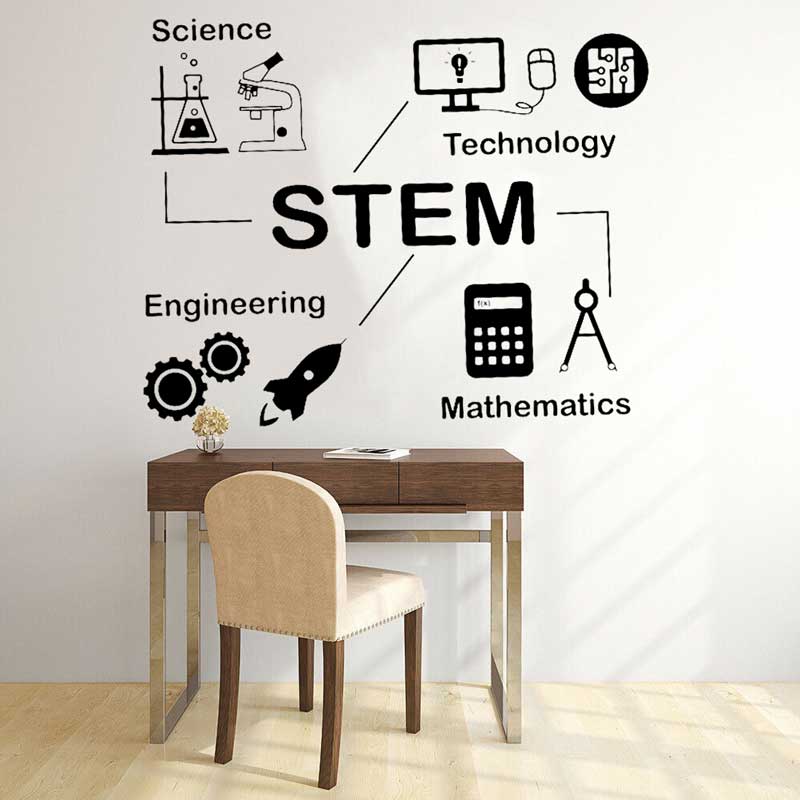 Autocollants muraux de tige en - Science And Invention avis et prix